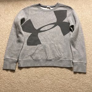 Youth Gray Under Armour Crewneck